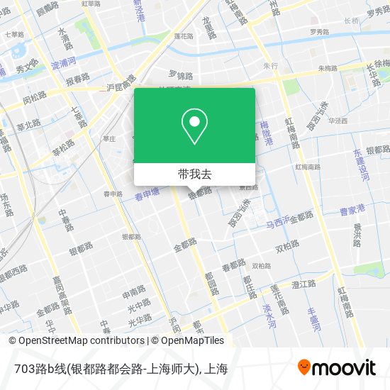 703路b线(银都路都会路-上海师大)地图