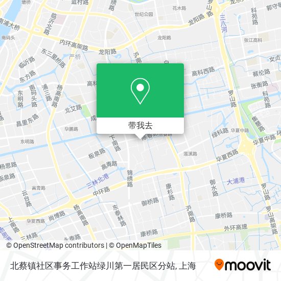 北蔡镇社区事务工作站绿川第一居民区分站地图