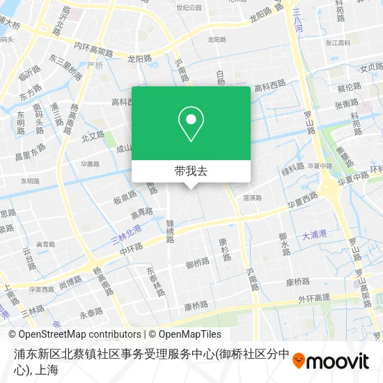 浦东新区北蔡镇社区事务受理服务中心(御桥社区分中心)地图