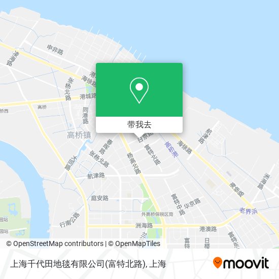 上海千代田地毯有限公司(富特北路)地图