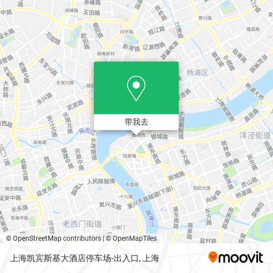 上海凯宾斯基大酒店停车场-出入口地图
