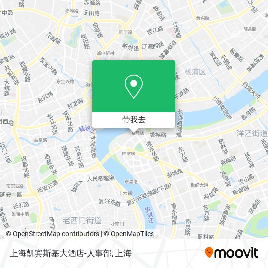 上海凯宾斯基大酒店-人事部地图