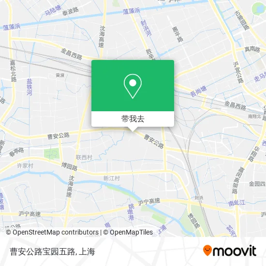 曹安公路宝园五路地图