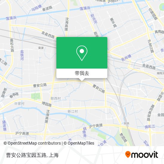 曹安公路宝园五路地图