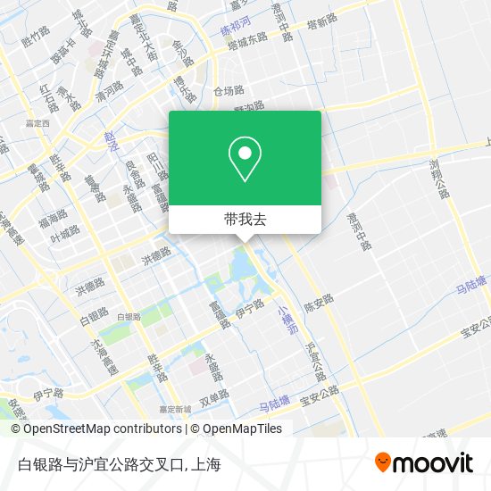 白银路与沪宜公路交叉口地图