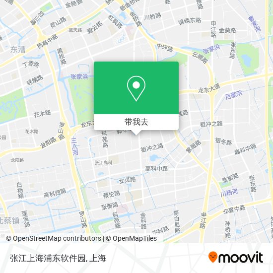 张江上海浦东软件园地图