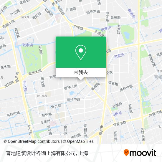 普地建筑设计咨询上海有限公司地图