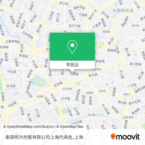 泰国明大控股有限公司上海代表处地图