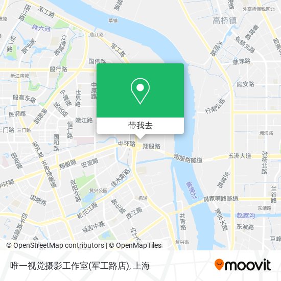 唯一视觉摄影工作室(军工路店)地图