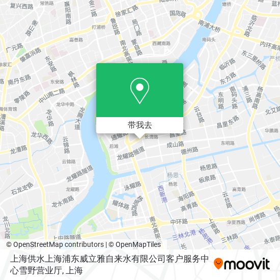 上海供水上海浦东威立雅自来水有限公司客户服务中心雪野营业厅地图