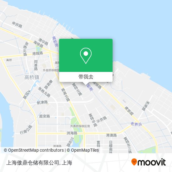 上海傲鼎仓储有限公司地图
