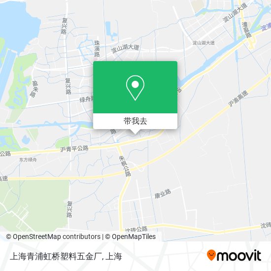 上海青浦虹桥塑料五金厂地图