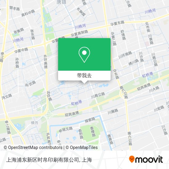 上海浦东新区时帛印刷有限公司地图