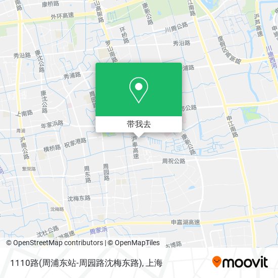 1110路(周浦东站-周园路沈梅东路)地图