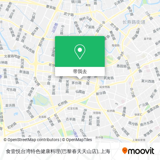 食壹悦台湾特色健康料理(巴黎春天天山店)地图