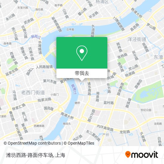 潍坊西路-路面停车场地图