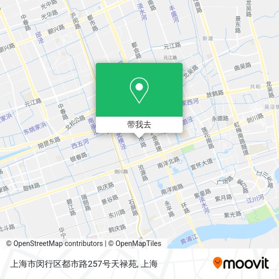 上海市闵行区都市路257号天禄苑地图