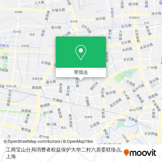 工商宝山分局消费者权益保护大华二村六居委联络点地图