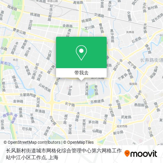 长风新村街道城市网格化综合管理中心第六网格工作站中江小区工作点地图