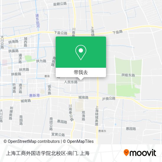上海工商外国语学院北校区-南门地图