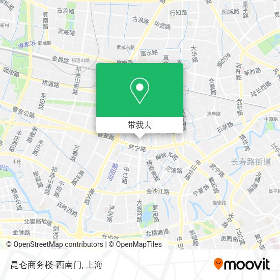 昆仑商务楼-西南门地图