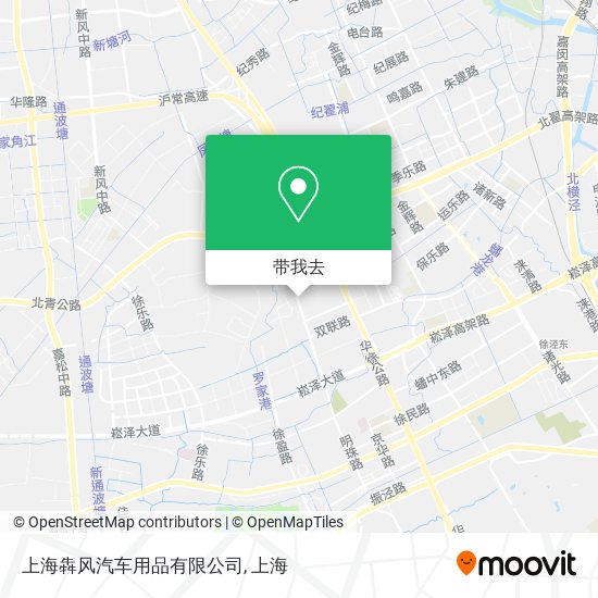 上海犇风汽车用品有限公司地图
