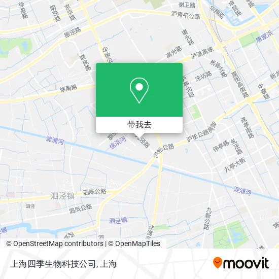 上海四季生物科技公司地图