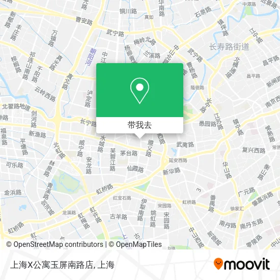 上海X公寓玉屏南路店地图