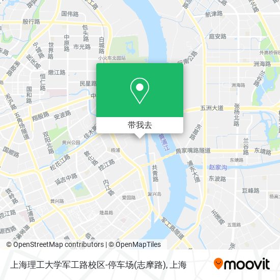 上海理工大学军工路校区-停车场(志摩路)地图
