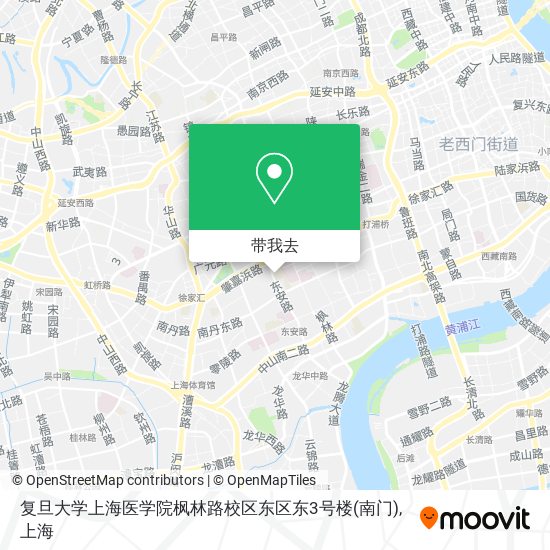 复旦大学上海医学院枫林路校区东区东3号楼(南门)地图