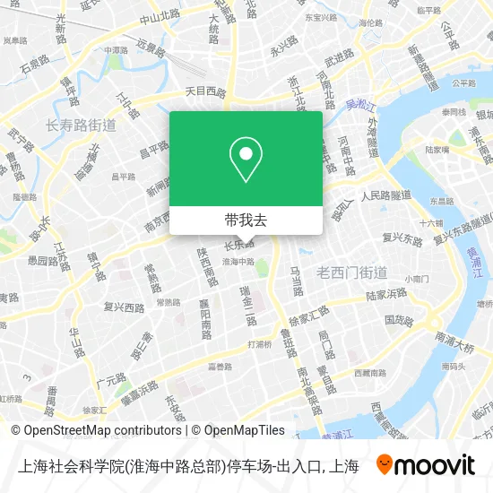 上海社会科学院(淮海中路总部)停车场-出入口地图