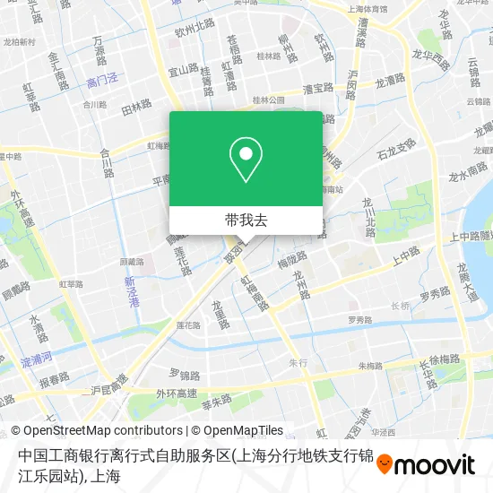 中国工商银行离行式自助服务区(上海分行地铁支行锦江乐园站)地图