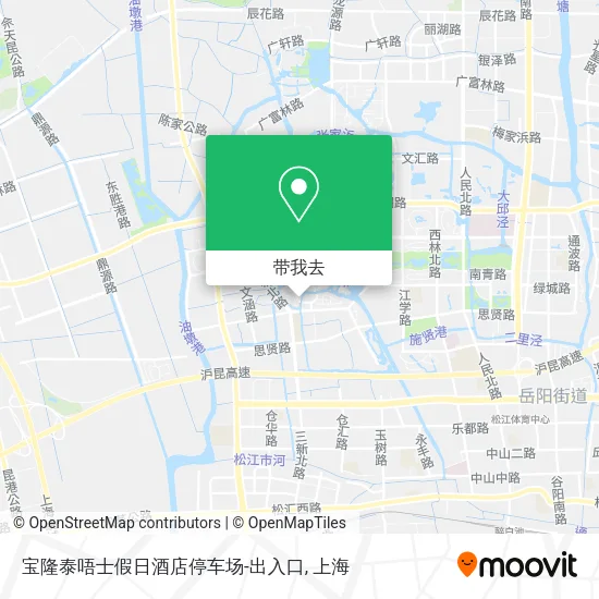 宝隆泰唔士假日酒店停车场-出入口地图