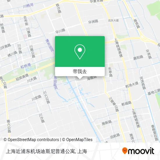 上海近浦东机场迪斯尼普通公寓地图