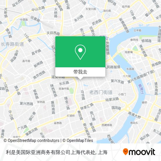 利是美国际亚洲商务有限公司上海代表处地图