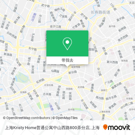 上海Kristy Home普通公寓中山西路800弄分店地图