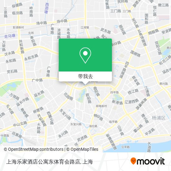 上海乐家酒店公寓东体育会路店地图