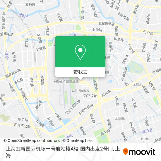 上海虹桥国际机场一号航站楼A楼-国内出发2号门地图