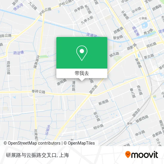 研展路与云振路交叉口地图