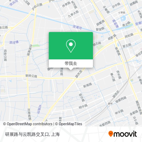 研展路与云凯路交叉口地图