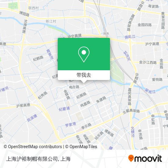 上海沪裕制帽有限公司地图