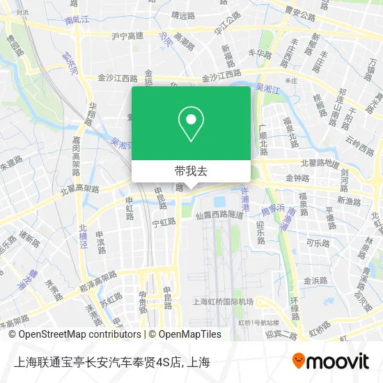 上海联通宝亭长安汽车奉贤4S店地图