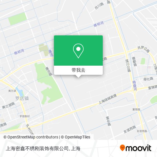 上海密鑫不绣刚装饰有限公司地图