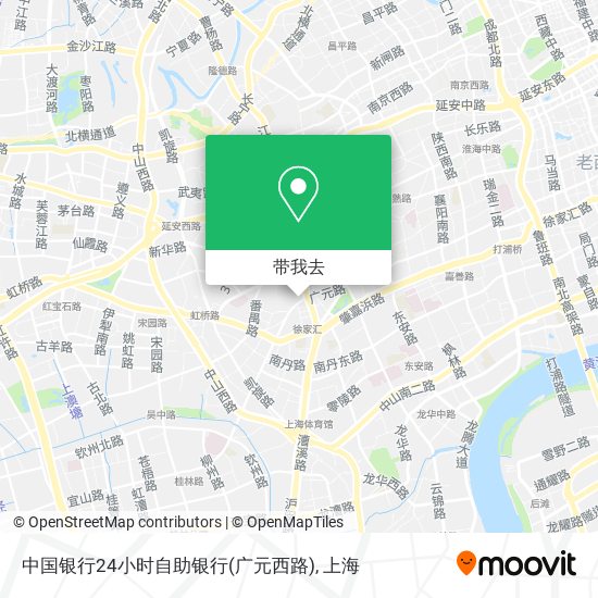 中国银行24小时自助银行(广元西路)地图