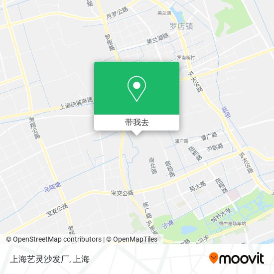 上海艺灵沙发厂地图