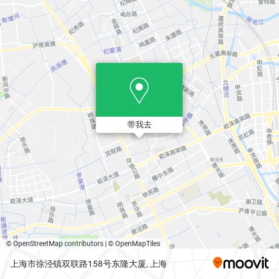 上海市徐泾镇双联路158号东隆大厦地图