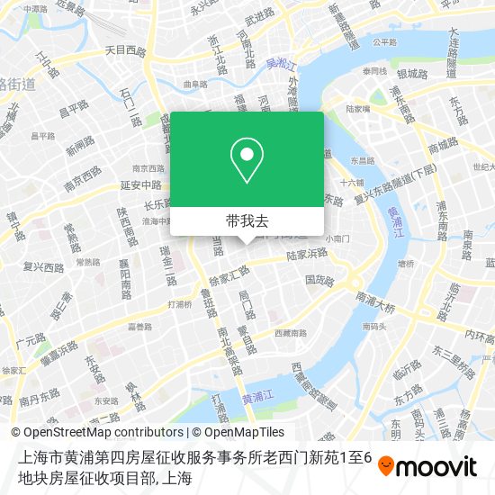 上海市黄浦第四房屋征收服务事务所老西门新苑1至6地块房屋征收项目部地图