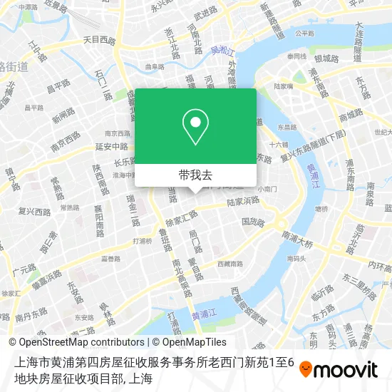 上海市黄浦第四房屋征收服务事务所老西门新苑1至6地块房屋征收项目部地图