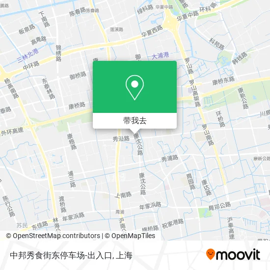 中邦秀食街东停车场-出入口地图