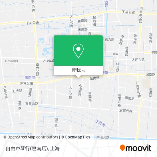 自由声琴行(惠南店)地图